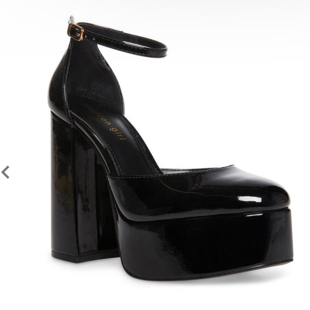 NWT Madden girl Dion black patent heels 6.5